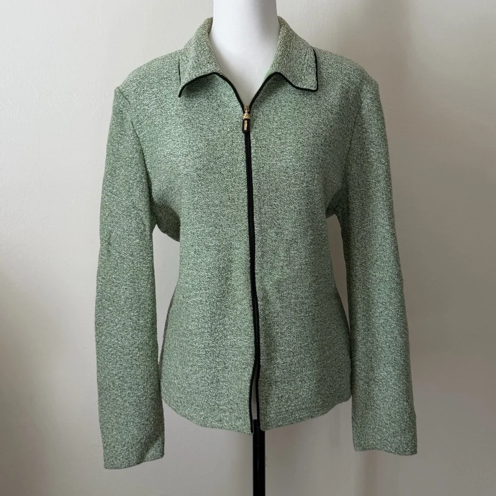 St John Collection Green Zip-Up Jacket - Picture 2 of 5